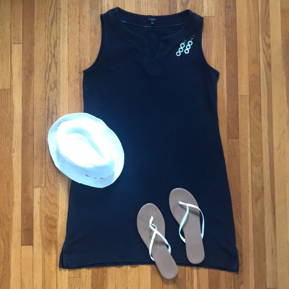 Talbots sleeveless cotton shift dress size Lp